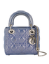 Lady Dior Mini, &pound;2,100, Handbags, Blue, Lambskin Leather/Silk, Front view